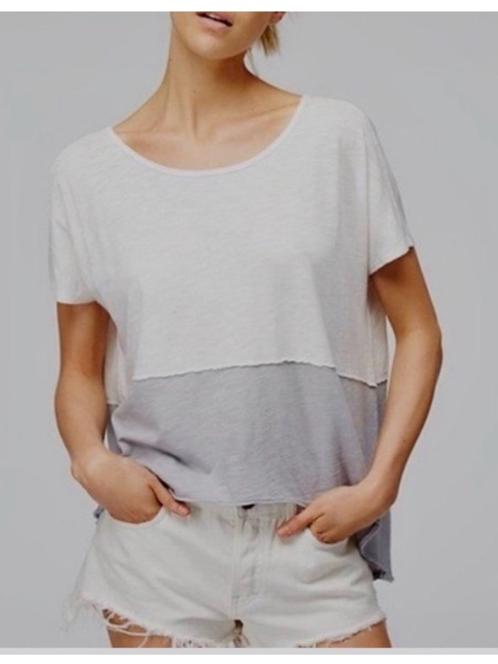 WE THE FREE- size medium, oversized, high/low scoop neck shirt - Picture 3 of 5